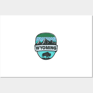 Wyoming Grand Teton National Park Bison Buffalo Cheyenne Casper Jackson Laramie Gillette Cody Posters and Art